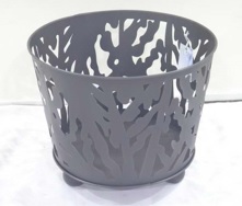 Feuerkorb aus Eisen, Design: Blätter