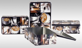 Gebäckdose, Design: Kaffee