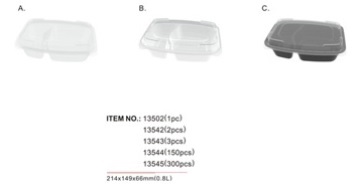 Lunchbox mit 2 Fächern, 2er Set