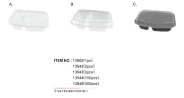 Lunchbox mit 2 Fächern, 3tlg. Set