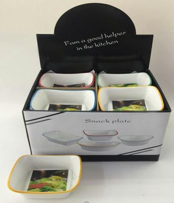 Rechteckiges Schälchen aus Porzellan