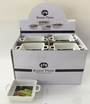 Rechteckiges Schälchen aus Porzellan