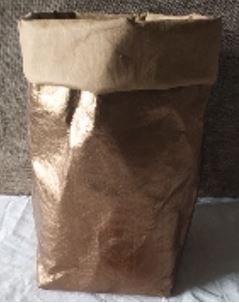 Papierschale, bronze/braun