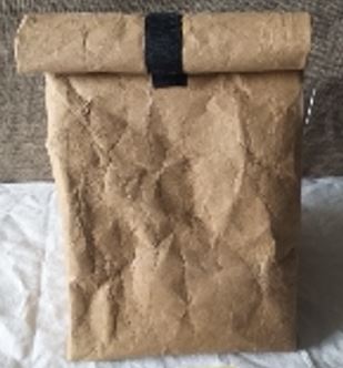 Papiertüte braun mit Klettverschluss