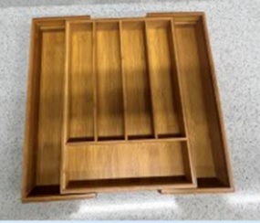 Besteckkasten aus Bambus, ausziehbar