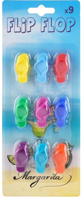 Glas Markierer Flip-Flop, 9er Set