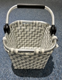 Einkaufskorb, Flechtband, quadratisch