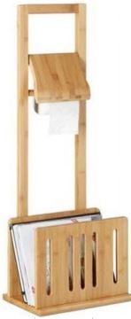 Bambus Toilettenpapierhalter mit Zeitungsständer
