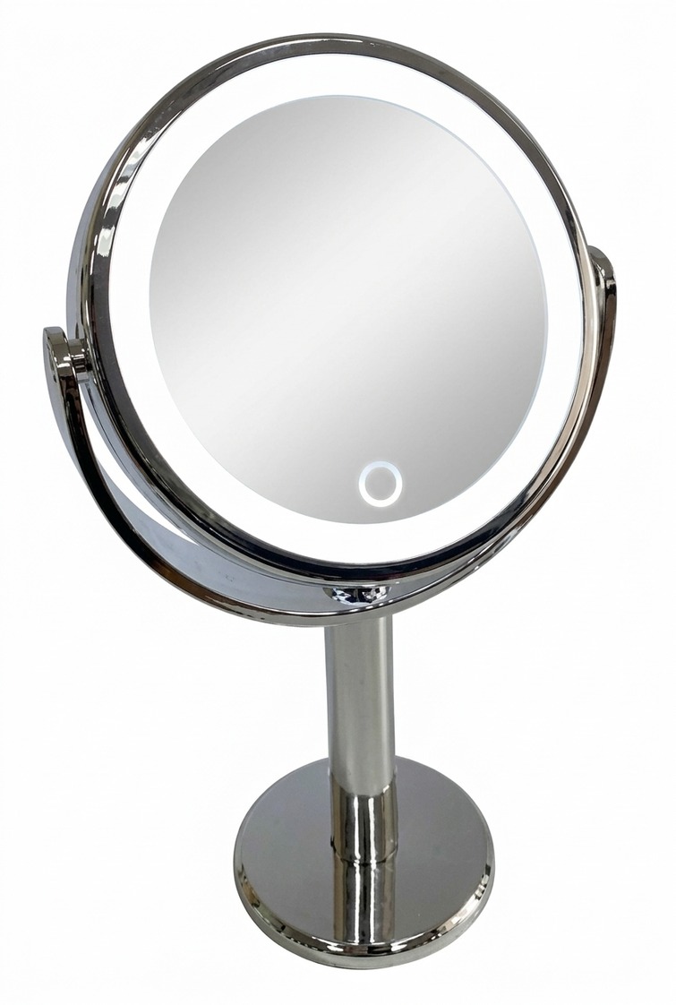 Kosmetikspiegel, inkl. LED-Ring, mit Standfuß