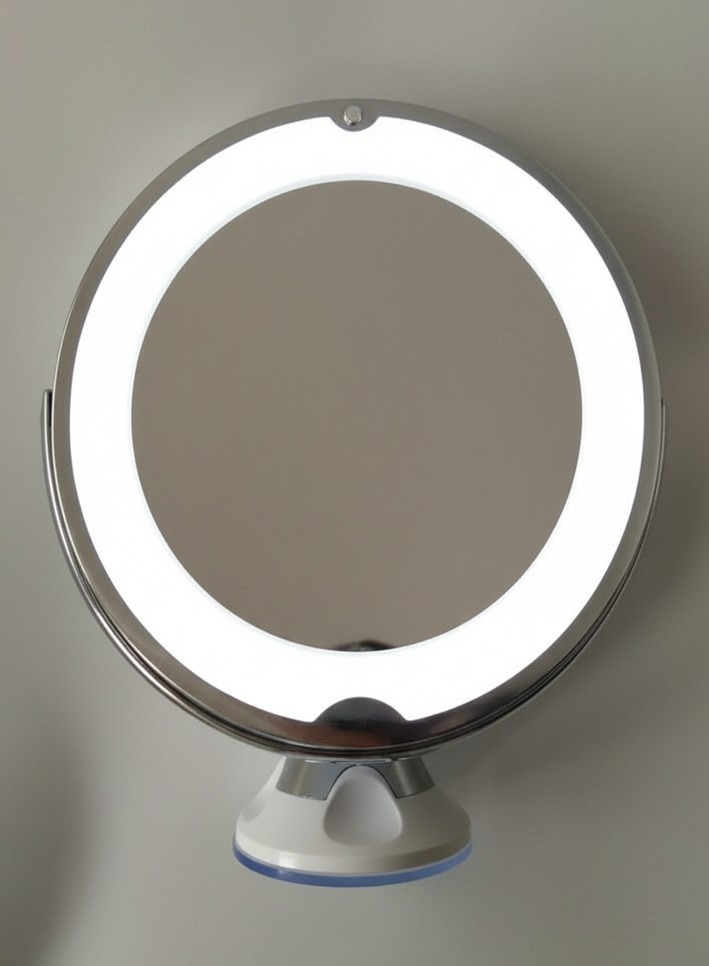 Kosmetikspiegel, mit LED, mit Saugnapf