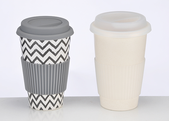 Autobecher aus Bambusfaser, 400ml,