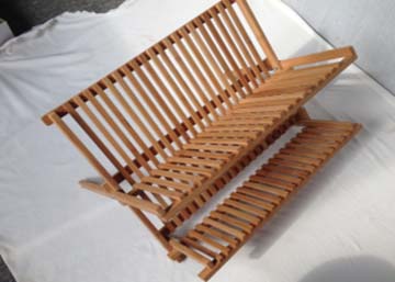 Geschirrabtropfständer aus Bambus