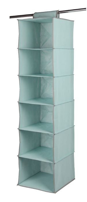 Hänge-Aufbewahrung, pastellblau mit grau