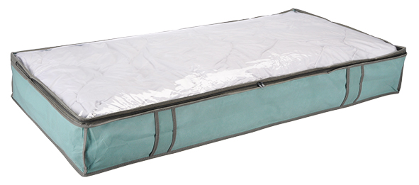 Unterbett-Kommode, pastellblau mit grau abgesetz-