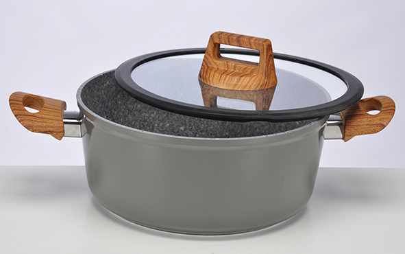 Aluguss-Bräter (24*10,5cm) mit Glasdeckel