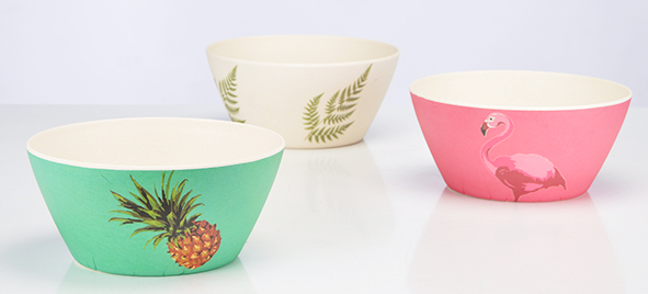 Schalen aus Bambusfasern 4er Set