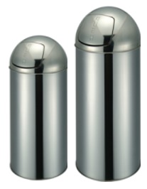 Mülleimer-Set 2-tlg. aus Edelstahl
