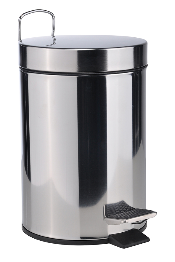 Treteimer 3L aus Edelstahl - glänzend