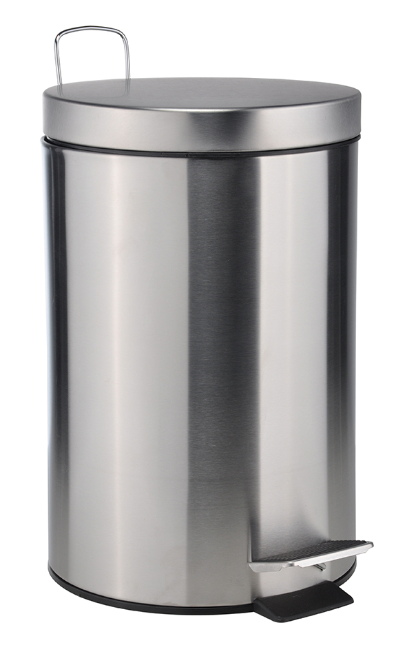 Treteimer 12L aus Edelstahl - matt