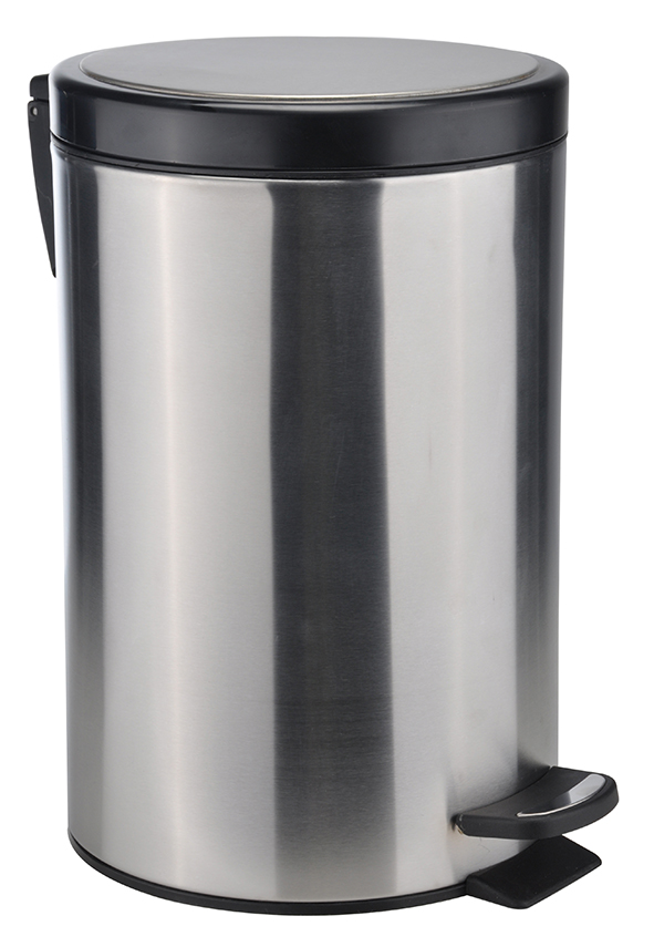 Treteimer 12L aus Edelstahl - matt