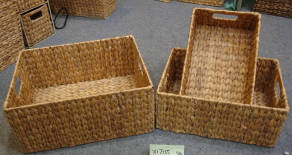 Korb-Set 3-tlg., rechteckig mit Grifflöchern