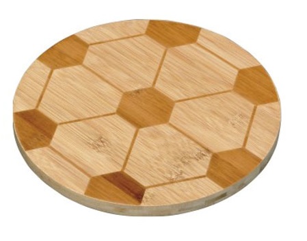 Schneidebrett aus Bambus "Fußball"