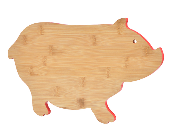 Schneidebrett aus Bambus "Schwein"