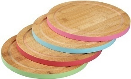 Schneidebrett aus Bambus, rund