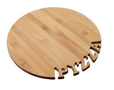 Pizzabrett aus Bambus, rund