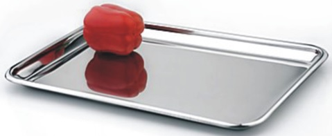 Tablett aus Edelstahl