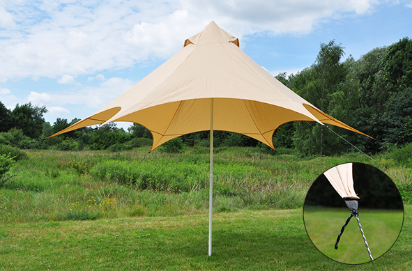 Schirm Sonnendach Hexagon