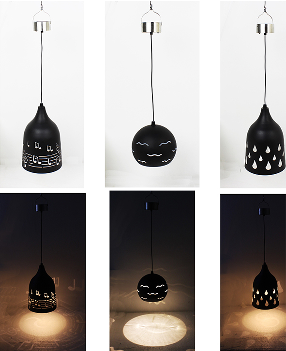 Solar Hängelampe aus Metall