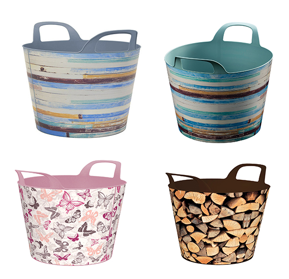 Universalwanne "Flexi" mit Dekor, rund