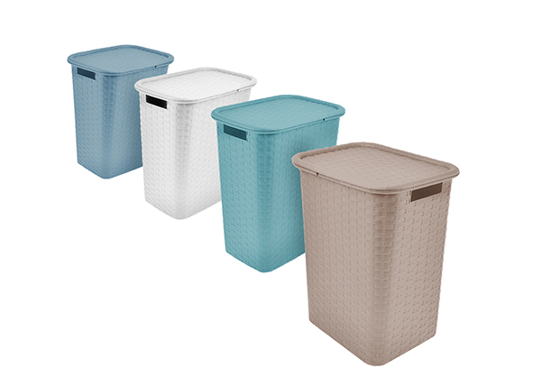 Wäschebox in Flechtoptik ca. 53 Liter