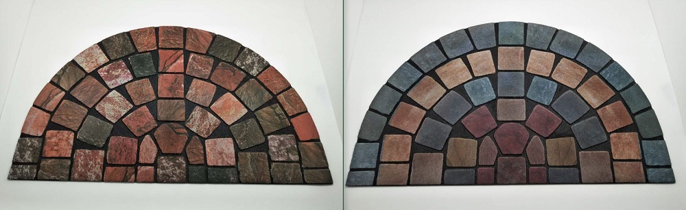 Fußmatte, halbrund, 2-fach sortiert