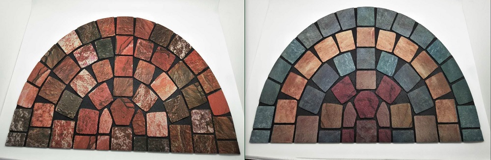 Fußmatte, halbrund, 2-fach sortiert