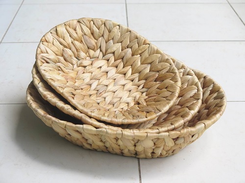 Dekoschalen-Set Wasserhyazinthe, oval