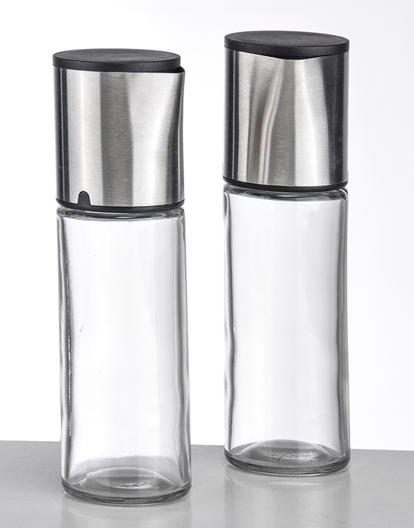 Milch- und Zuckergieß-Set aus Edelstahl