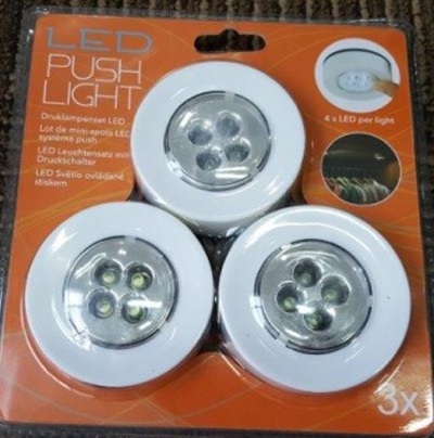 LED-Drucklampen-Set, 3-teilig