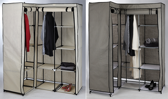 Eckschrank mit Reißverschlusstür