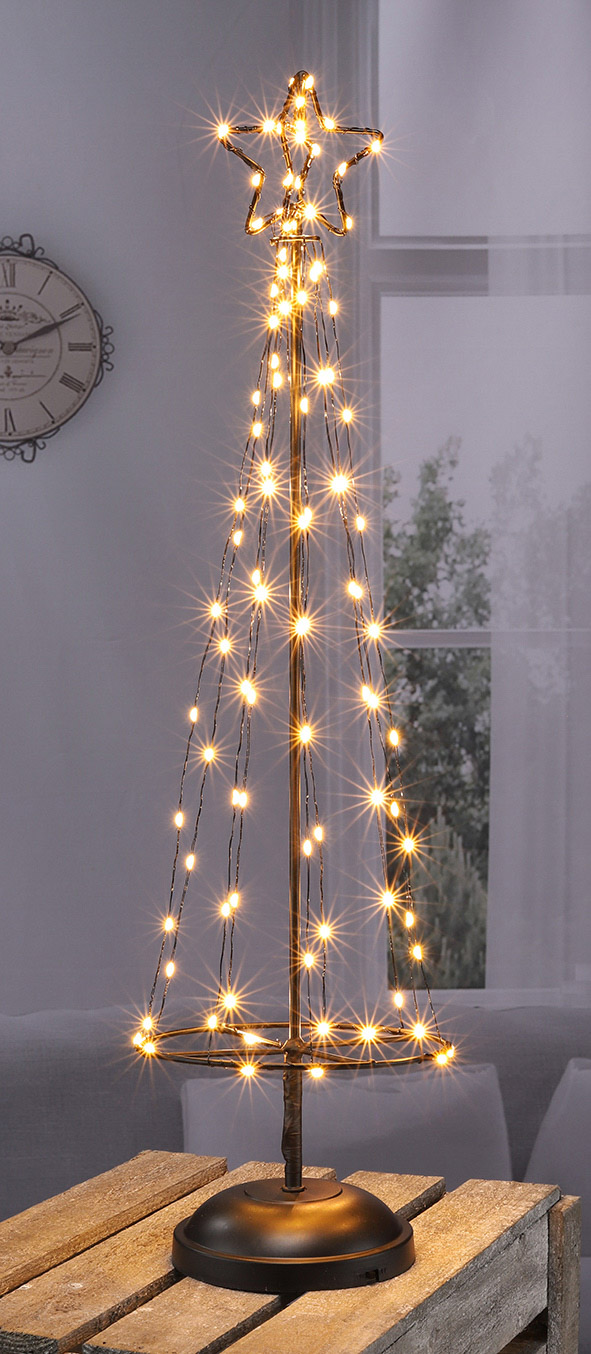 Metall Weihnachtsbaum mit 110 mini LED