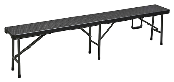 faltbare Bank in Rattanoptik