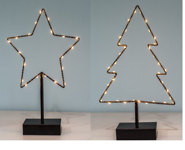 Metall- Stern und Weihnachtsbaum