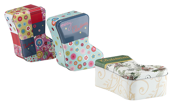 Weihnachts-Keksdose, Schuhmotiv