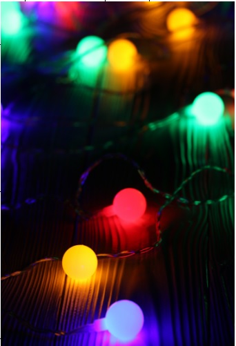 LED Lichterkette mit Bällen