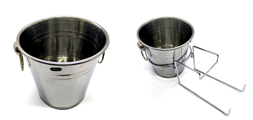 Wein-/ Sektkühler mit Tischhalterung