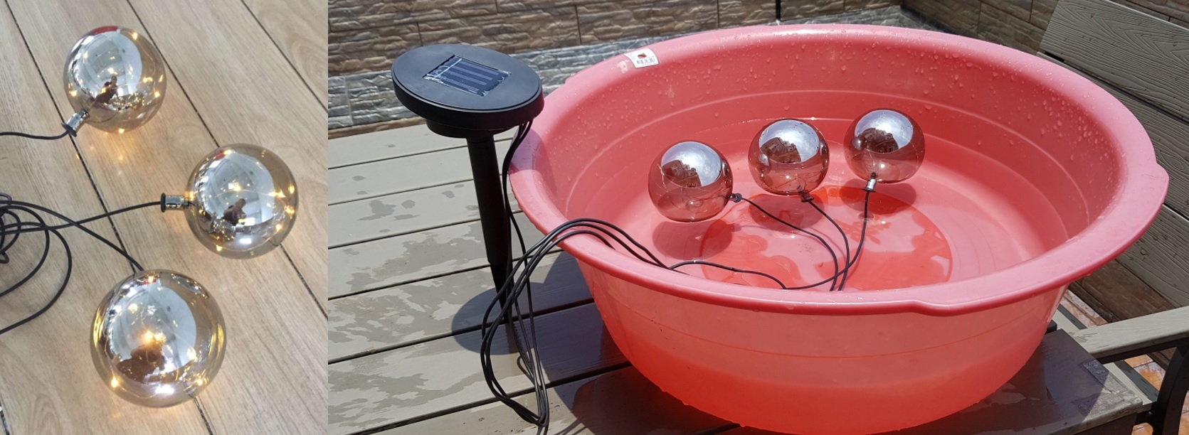 Solar-Teichlampe mit Stimmungsleuchten