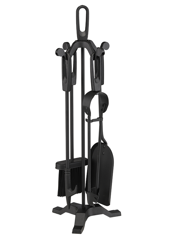 Kaminbesteck aus Metall, 5tlg.