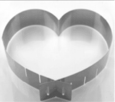 Backrahmen Herzform