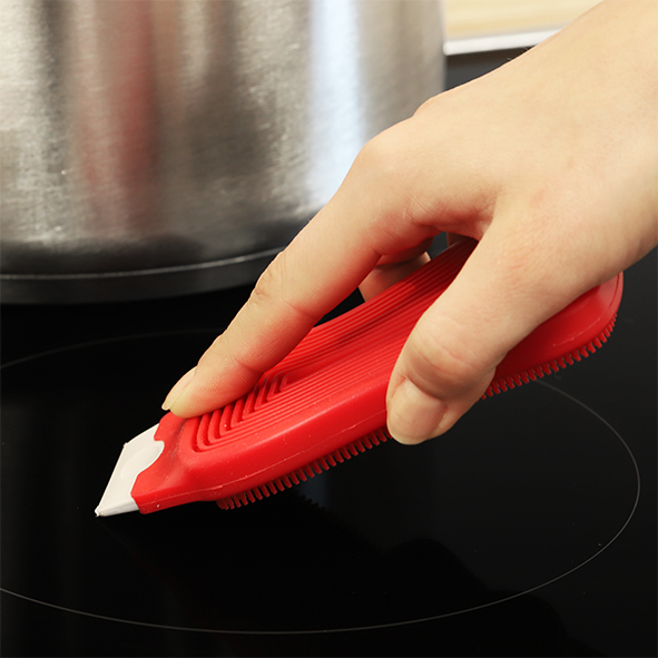2 in 1 Herdreinigungsbürste mit Spatel
